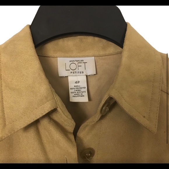 Ann Taylor LOFT Petites Suede Tan Dress 4P - Super Cute! - Picture 3 of 4